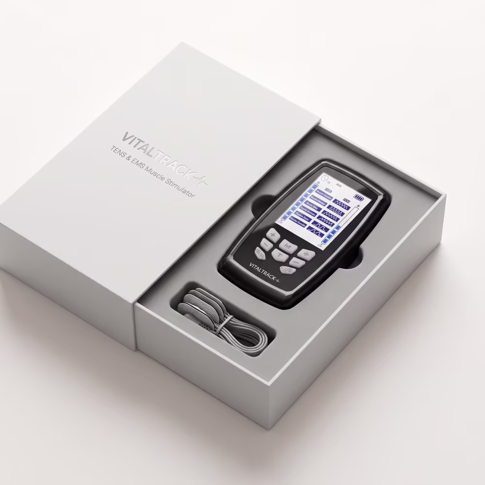 Vitaltrack TENS machine presented in its original boxed kit